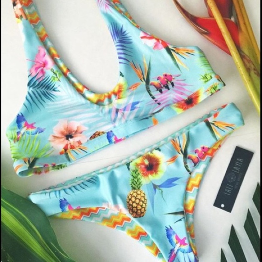 Lali and Layla birds of paradise reversible bikini